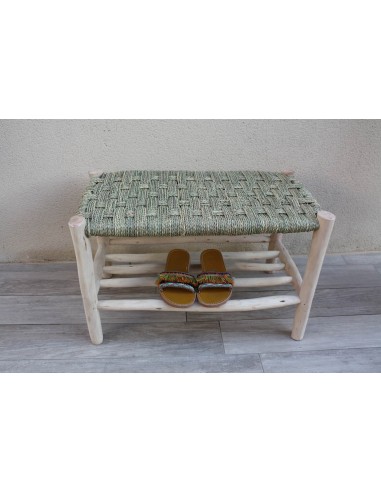 BANC RANGE CHAUSSURES - Banquette tressée 1 ou 2 places - 70cm ou 80cm - Décoration Bohème Venez acheter