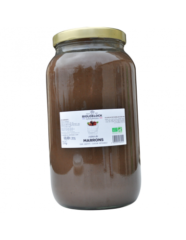 Bioloklock -- Crème de marrons bio (france) Vrac - 3,6 kg x 4 une grave pollution 