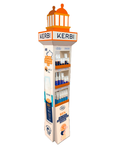 Kerbi -- Implantation en présentoir (produits+testeurs) pas chere